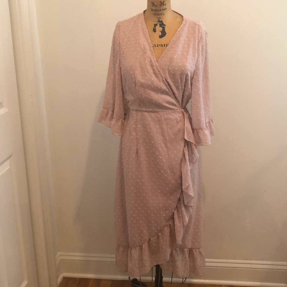 Pink Wrap Dress